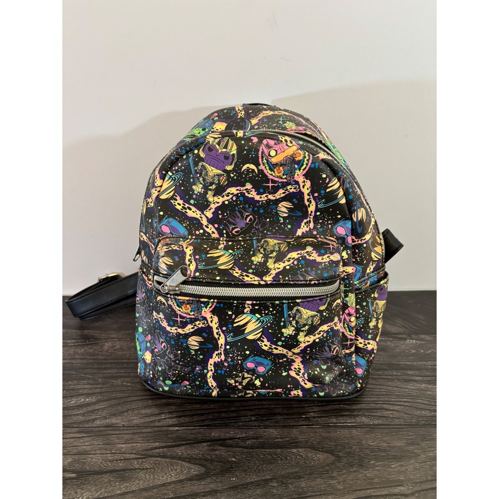 Marvel The Infinity Saga Thanos Iron Man Neon Galactic Mini Backpack Black